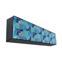 Light Blue Color Printed PVC 2 TON AC Cover For Split - 2 Ton, Light Blue, PVC, Pack of1